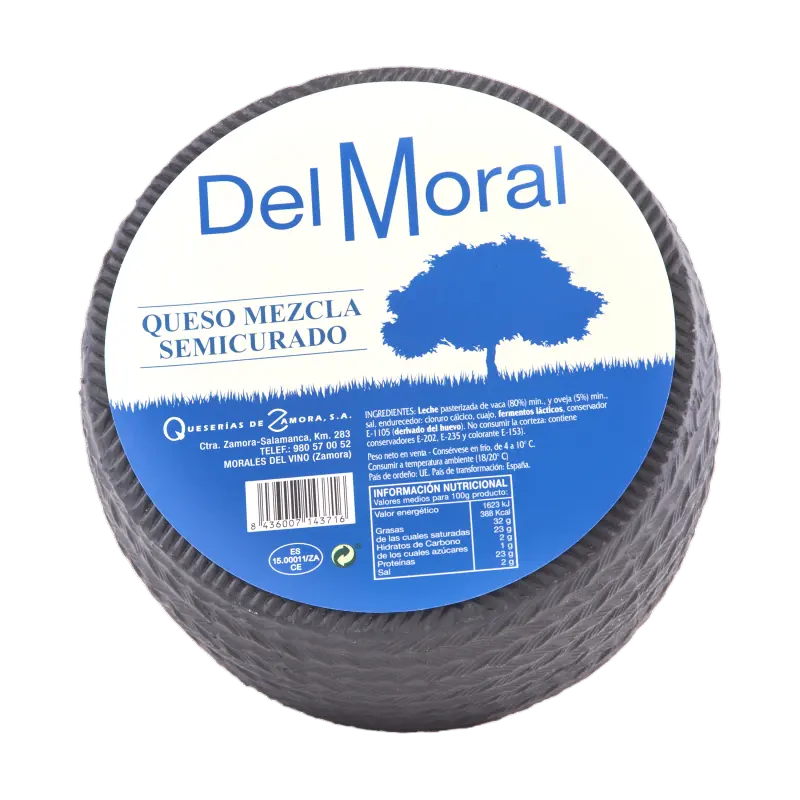 Imagen de QUESO DE MEZCLA SEMICURADO SUAVE DEL MORAL