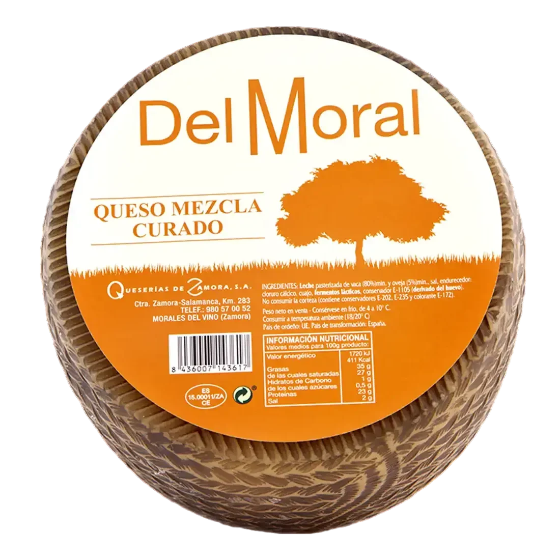 Imagen de QUESO DE MEZCLA CURADO SUAVE DEL MORAL