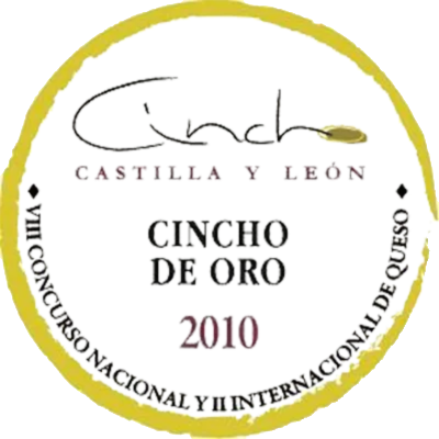 CINCHO DE ORO Queso de leche pasteurizada Oveja Tierno en "II Concurso Internacional y VIII Nacional de Quesos Premios Cincho" 2010.