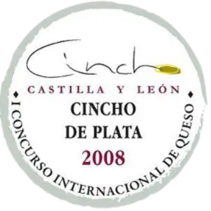 CINCHO DE PLATA Queso de leche pasteurizada Oveja Añejo en el «I concurso Internacional y VII Nacional de Quesos Premios Cincho» 2008.